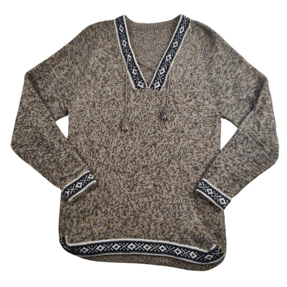 Andean Alpaca Sweaters - Women's Handmade Andean Alpaca V-Neck Super soft Sweater With Tie
